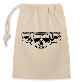 Crâne de la Coupe des Amis de l’Équipe - Sac cadeau en coton avec cordon (14 x 20 cm) - nature - Devant