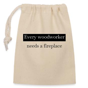 arboriculture funny woodworking daddesign - Verschließbarer Geschenkbeutel aus Baumwolle (14x20cm) - Natur - Vorne