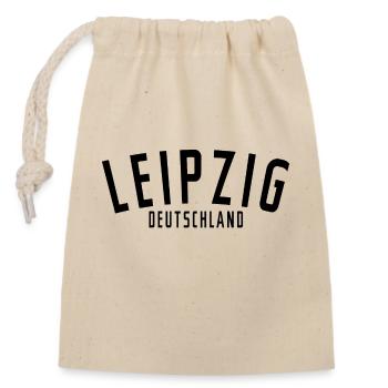 Leipzig Germany - Closable cotton gift bag (14x20cm) - nature - Front