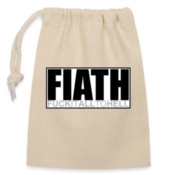 Dystopian Faith - Closable cotton gift bag (14x20cm) - nature - Front