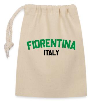 Fiorentina Italien - Verschließbarer Geschenkbeutel aus Baumwolle (14x20cm) - Natur - Vorne
