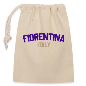 Fiorentina Italien - Verschließbarer Geschenkbeutel aus Baumwolle (14x20cm) - Natur - Vorne