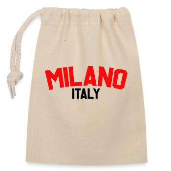 Milan Italy - Closable cotton gift bag (14x20cm) - nature - Front