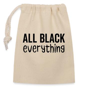 All Black Everything - Closable cotton gift bag (14x20cm) - nature - Front