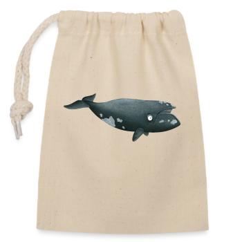 right whale - Closable cotton gift bag (14x20cm) - nature - Front