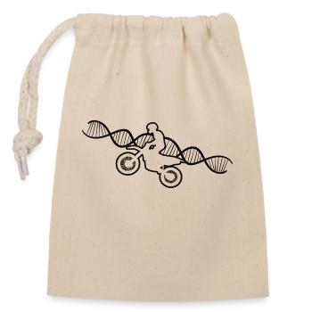 Motorcross Motorradfan Motorradfahrer Motorrad - Verschließbarer Geschenkbeutel aus Baumwolle (14x20cm) - Natur - Vorne