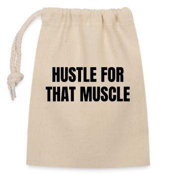 Hustle - Verschließbarer Geschenkbeutel aus Baumwolle (14x20cm) - Natur - Vorne