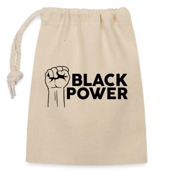 Black Lives Matter - Sac cadeau en coton avec cordon (14 x 20 cm) - nature - Devant
