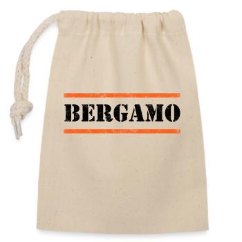 Bergame - Sac cadeau en coton avec cordon (14 x 20 cm) - nature - Devant
