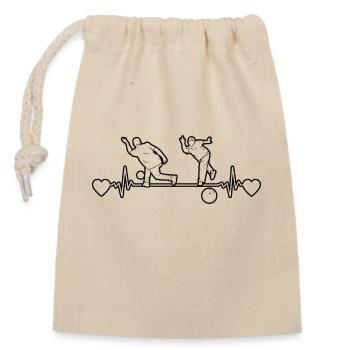 Bowling Bowling Bowling club Kegelverein - Closable cotton gift bag (14x20cm) - nature - Front