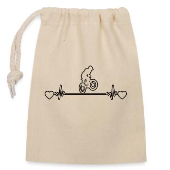 Fahrrad Fahrradfahrer Radfahren Radeln Radfahrer - Verschließbarer Geschenkbeutel aus Baumwolle (14x20cm) - Natur - Vorne