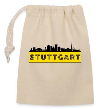 City of Stuttgart - Germany - Closable cotton gift bag (14x20cm) - nature - Front