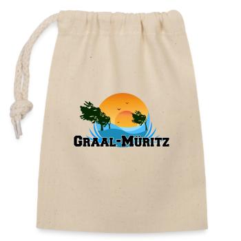 Graal-Müritz - Verschließbarer Geschenkbeutel aus Baumwolle (14x20cm) - Natur - Vorne