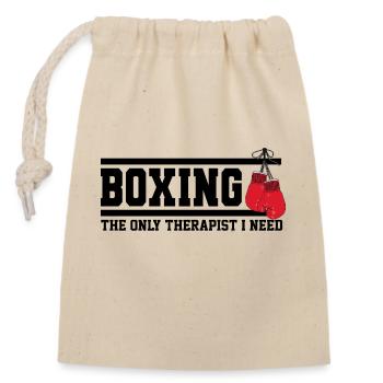 I can't I have BEST-SELLING 🌟🌟 BOXING - Closable cotton gift bag (14x20cm) - nature - Front