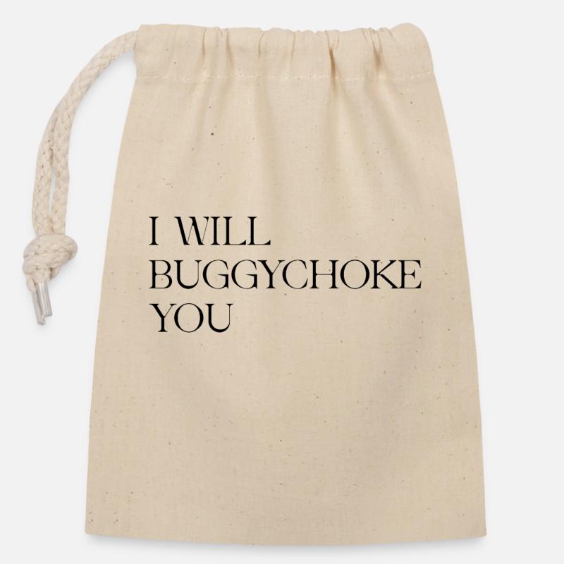 BJJ Buggychoke - Verschließbarer Geschenkbeutel aus Baumwolle (14x20cm) - Natur