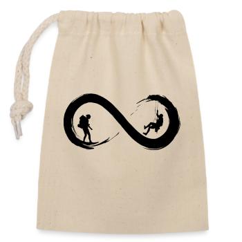 Infinite climbing - Closable cotton gift bag (14x20cm) - nature - Front