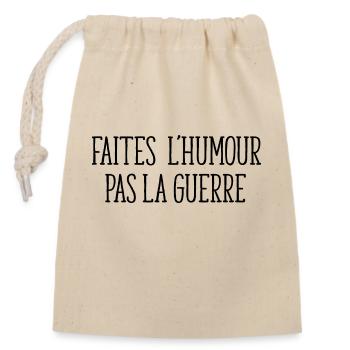 Humour guerre conflit - Sac cadeau en coton avec cordon (14 x 20 cm) - nature - Devant