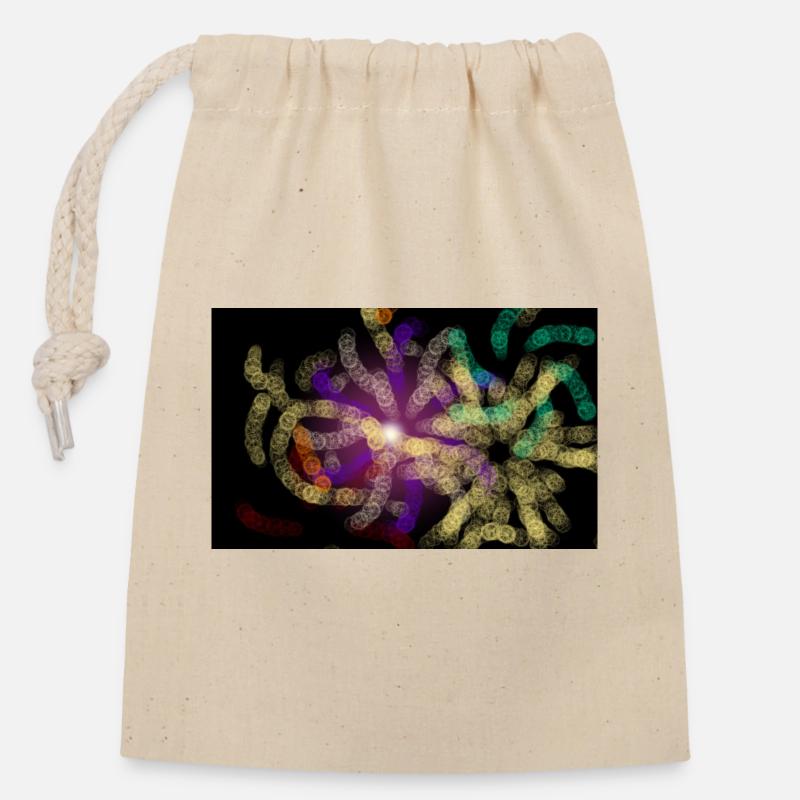 Feuerwerk - Verschließbarer Geschenkbeutel aus Baumwolle (14x20cm) - Natur