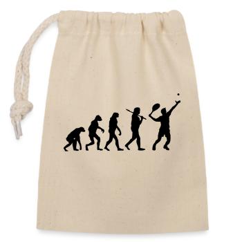 Tennis - Verschließbarer Geschenkbeutel aus Baumwolle (14x20cm) - Natur - Vorne