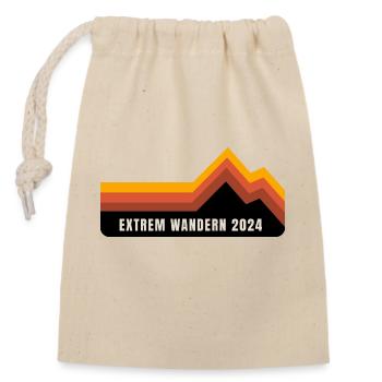 Extrem Wandern 2024 - Verschließbarer Geschenkbeutel aus Baumwolle (14x20cm) - Natur - Vorne