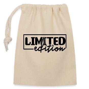 Limited Edition - Closable cotton gift bag (14x20cm) - nature - Front