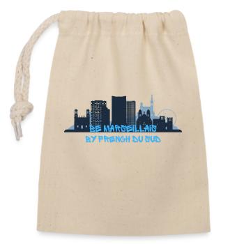 Be Marseillais ! - Sac cadeau en coton avec cordon (14 x 20 cm) - nature - Devant