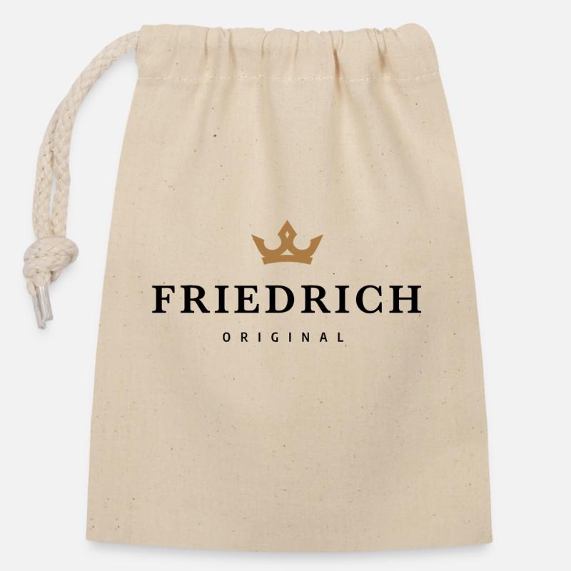 Friedrich - Verschließbarer Geschenkbeutel aus Baumwolle (14x20cm) - Natur