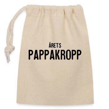 Der diesjährige Papa-Pokal - Verschließbarer Geschenkbeutel aus Baumwolle (14x20cm) - Natur - Vorne