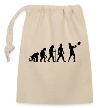 Evolution Tennis - Sac cadeau en coton avec cordon (14 x 20 cm) - nature - Devant