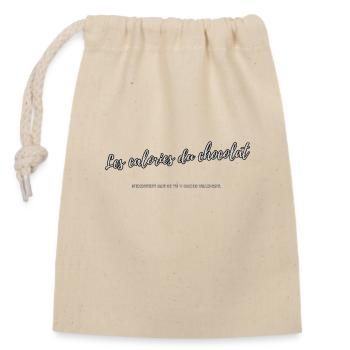 Chocolate Calories - Closable cotton gift bag (14x20cm) - nature - Front