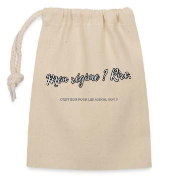 Regime - Closable cotton gift bag (14x20cm) - nature - Front