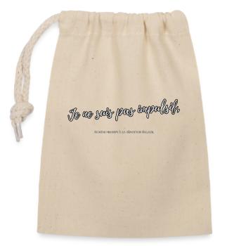 Impulsif 2 - Sac cadeau en coton avec cordon (14 x 20 cm) - nature - Devant