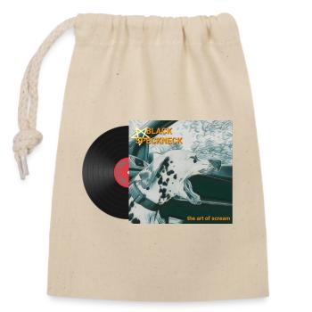 Vinyle - Sac cadeau en coton avec cordon (14 x 20 cm) - nature - Devant