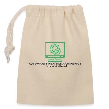 Automatic Earning - Success - Closable cotton gift bag (14x20cm) - nature - Front