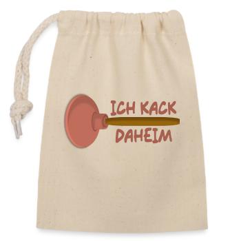 Kolben - Verschließbarer Geschenkbeutel aus Baumwolle (14x20cm) - Natur - Vorne