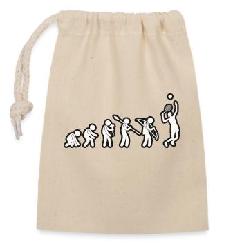 Evolution Tennis Female White Grunge - Verschließbarer Geschenkbeutel aus Baumwolle (14x20cm) - Natur - Vorne