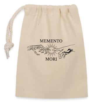 Memento Mori - Sac cadeau en coton avec cordon (14 x 20 cm) - nature - Devant