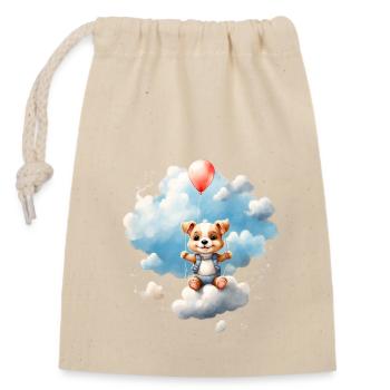 Baby Animals Dreamland Balloon Dog - Closable cotton gift bag (14x20cm) - nature - Front