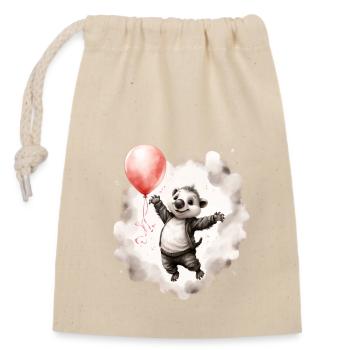 Baby Animals Dreamland Balloon Skunk - Closable cotton gift bag (14x20cm) - nature - Front