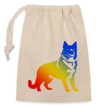 Akita Inu Dog - Closable cotton gift bag (14x20cm) - nature - Front