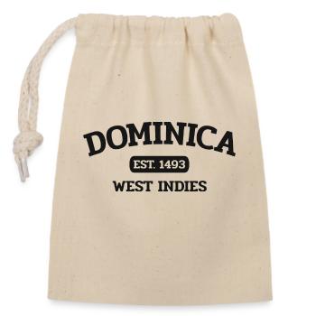 Dominique - Roseau - Caraïbes - Antilles - Sac cadeau en coton avec cordon (14 x 20 cm) - nature - Devant