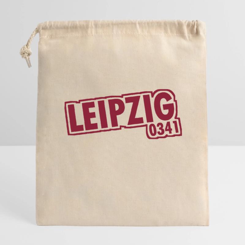 Leipzig - 0341 - Area Code - Saxony Closable cotton gift bag (14x20cm)