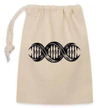Double Helix DNA Strand Nucleotide Chain - Closable cotton gift bag (14x20cm) - nature - Front