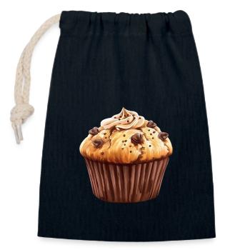 Chocolate Cupcake Lover Dream - Closable cotton gift bag (14x20cm) - navy - Front