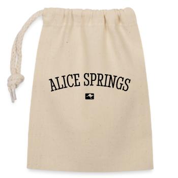 Alice Springs Australia Down Under Kangaroo - Closable cotton gift bag (14x20cm) - nature - Front