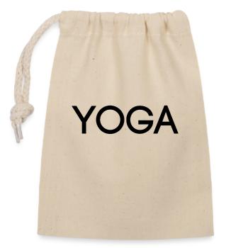 Yoga - Meditation - Mental Erholung - Relax - Verschließbarer Geschenkbeutel aus Baumwolle (14x20cm) - Natur - Vorne
