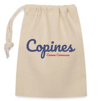 copines comme connasses - Sac cadeau en coton avec cordon (14 x 20 cm) - nature - Devant