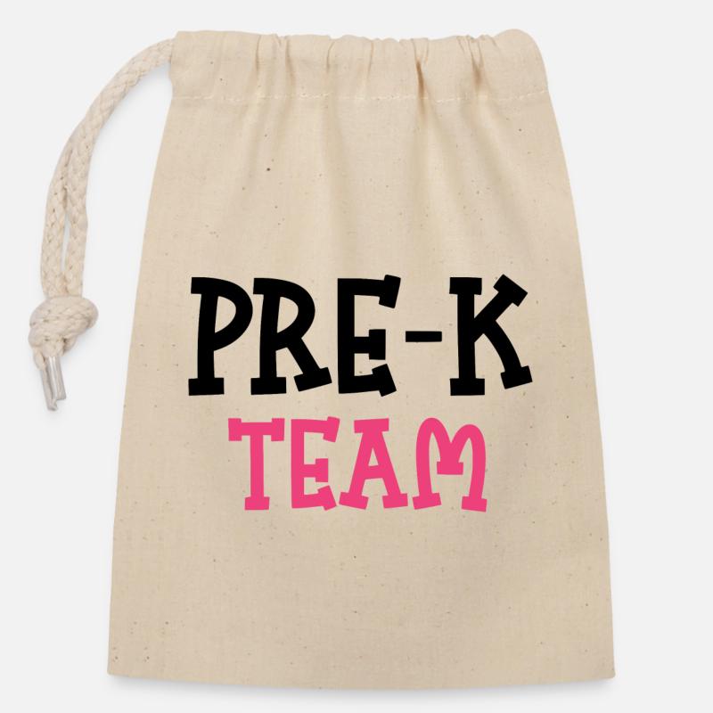 Pre-K Team - Pre Kindergarten Teacher - Closable cotton gift bag (14x20cm) - nature