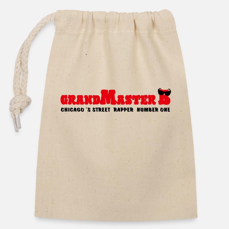 Grandmaster B - Closable cotton gift bag (14x20cm) - nature