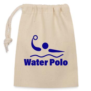 WATER POLO - Verschließbarer Geschenkbeutel aus Baumwolle (14x20cm) - Natur - Vorne